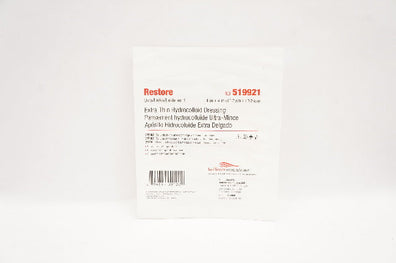 Hollisterwoundcare 519921 Restore Extra Thin Hydrocolloid Dressing 4inch x 4inch